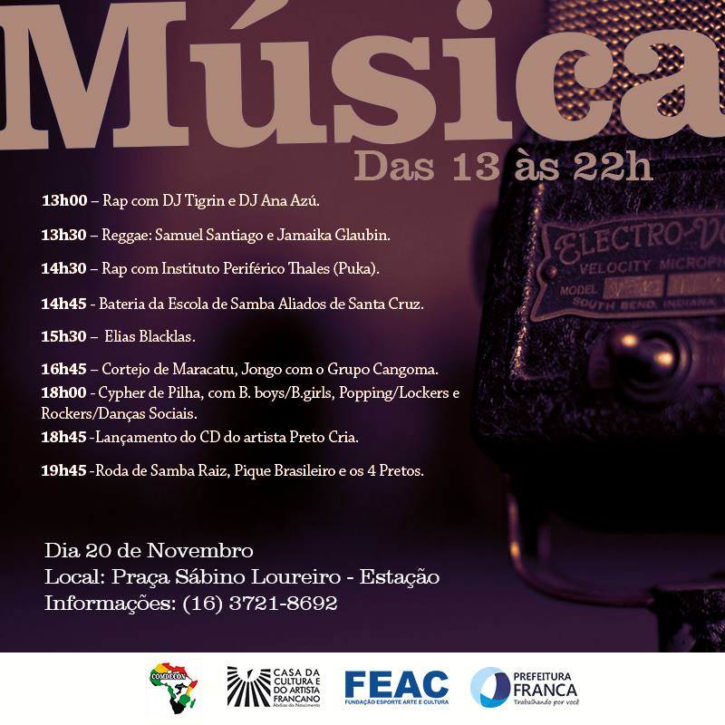 Confira a programação musical do evento (Foto: Reprodução)
